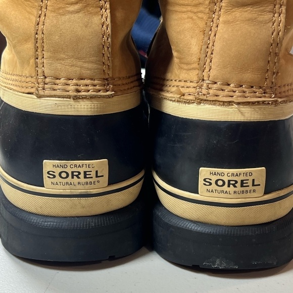Size 10 Sorel Caribou Fleece Lined Men’s Waterproof Leather Boot Winter Warm - Picture 8 of 15